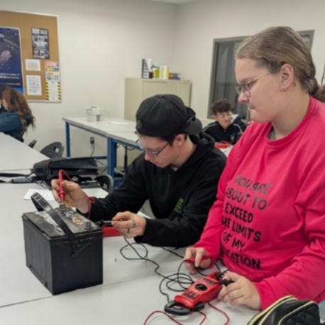 learning how to use a multimeter with a car battery