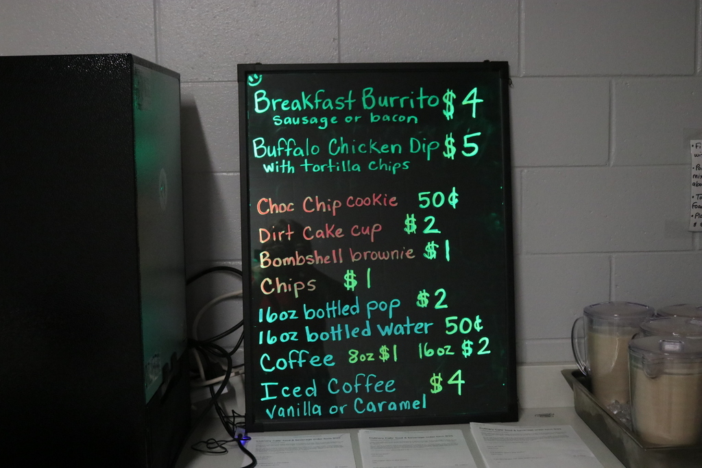 Culinary Cafe menu