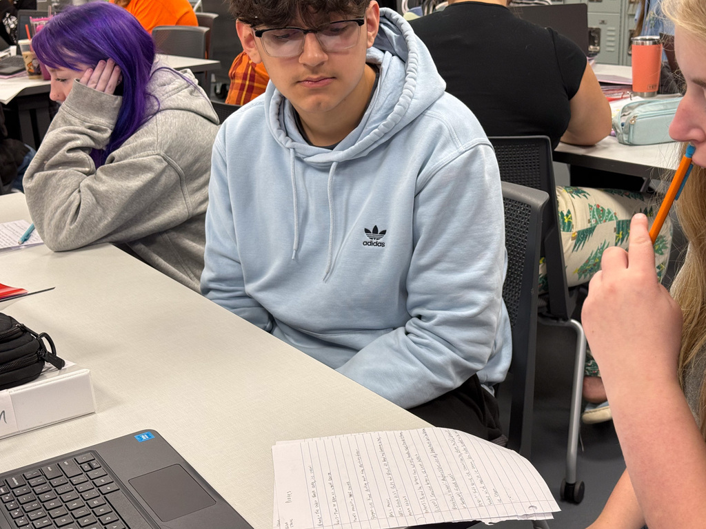 Students working a project together