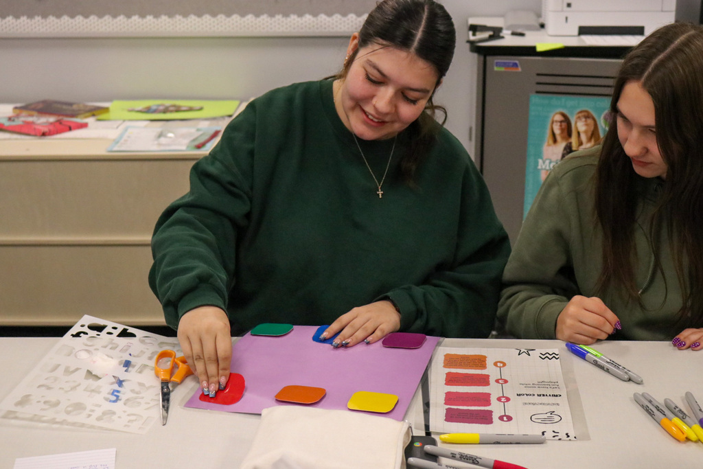 Students working together on a project