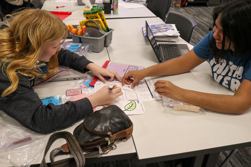 Students working together on a project