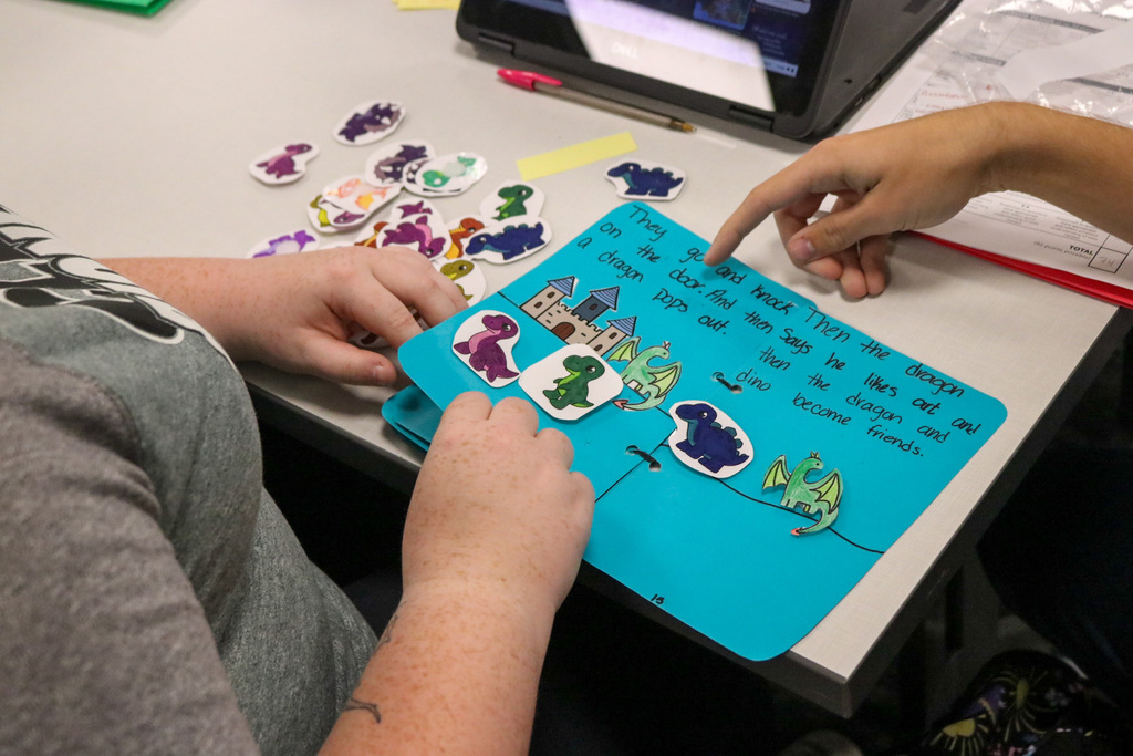 Students working together on a project