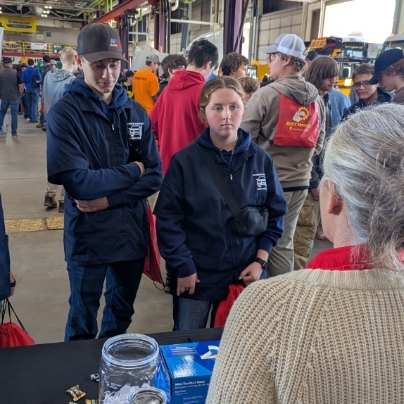 Students meet with industry members to learn more about future employment opportunities.
