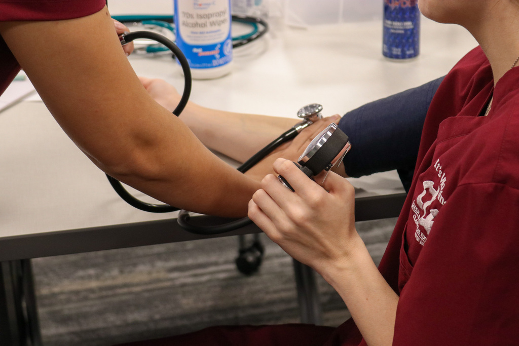 Student taking another students vitals