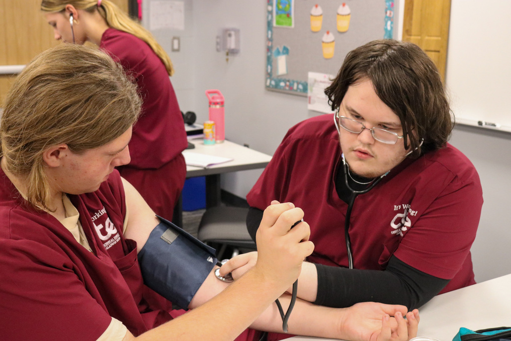 Student taking another students vitals
