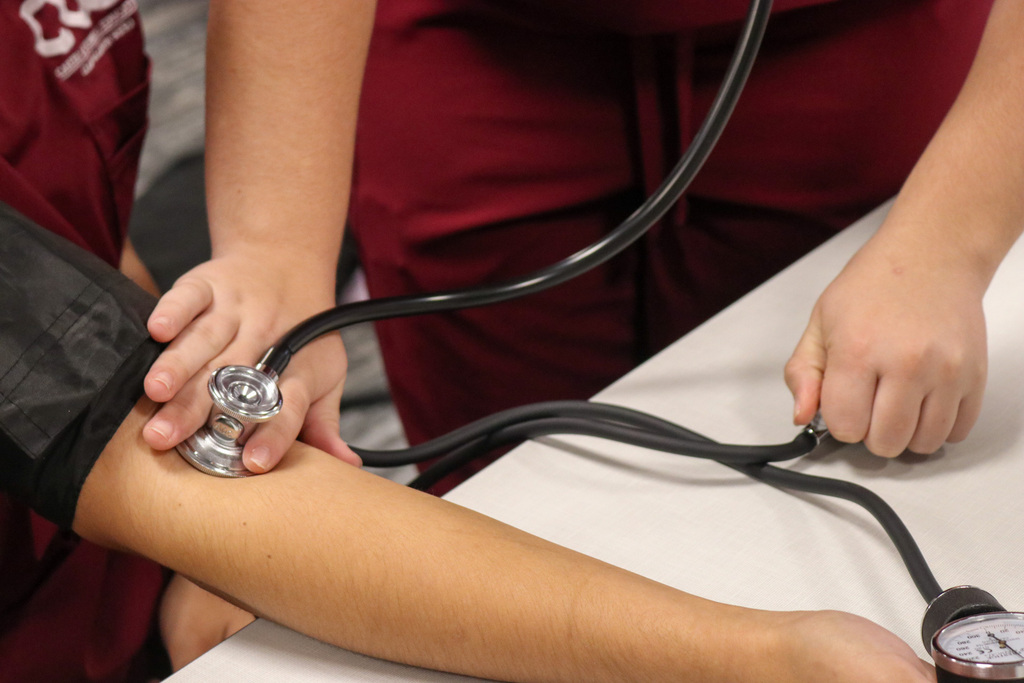 Student taking another students vitals