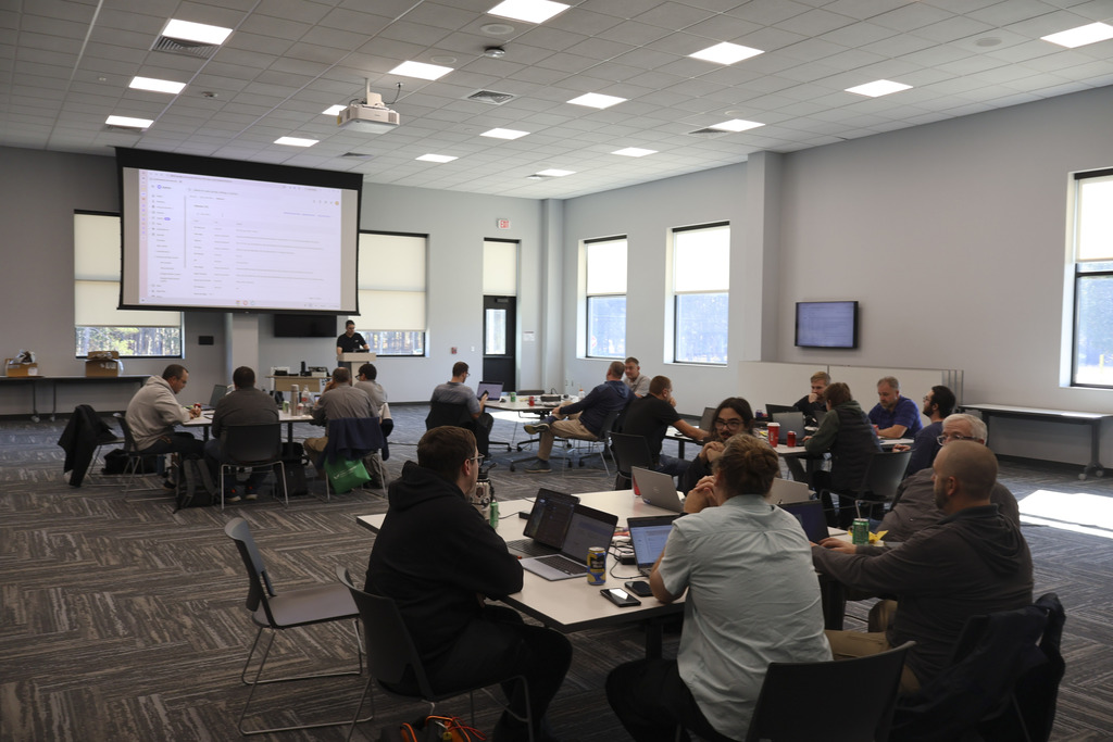Participants learning about Google Administration.