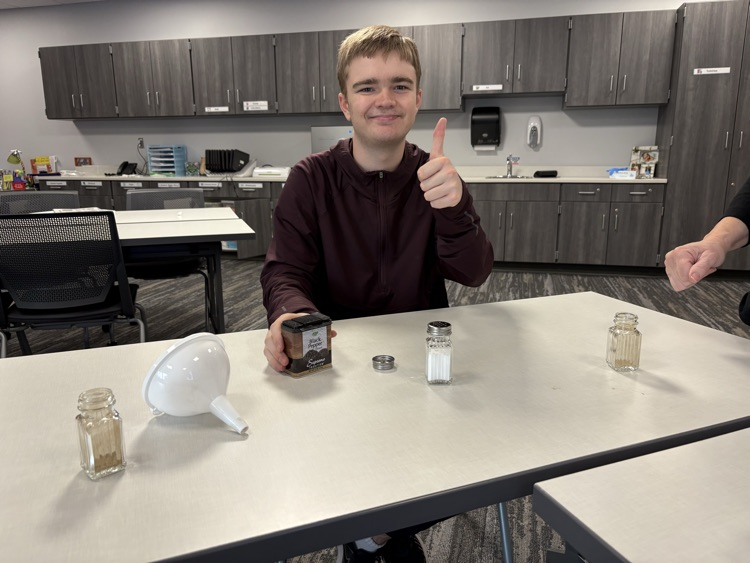 Learning to fill salt and pepper shakers!