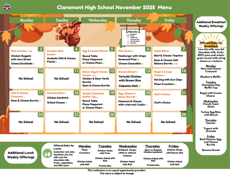 November Menu