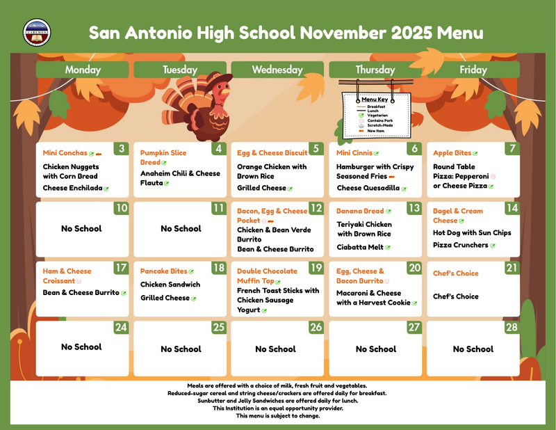 november menus