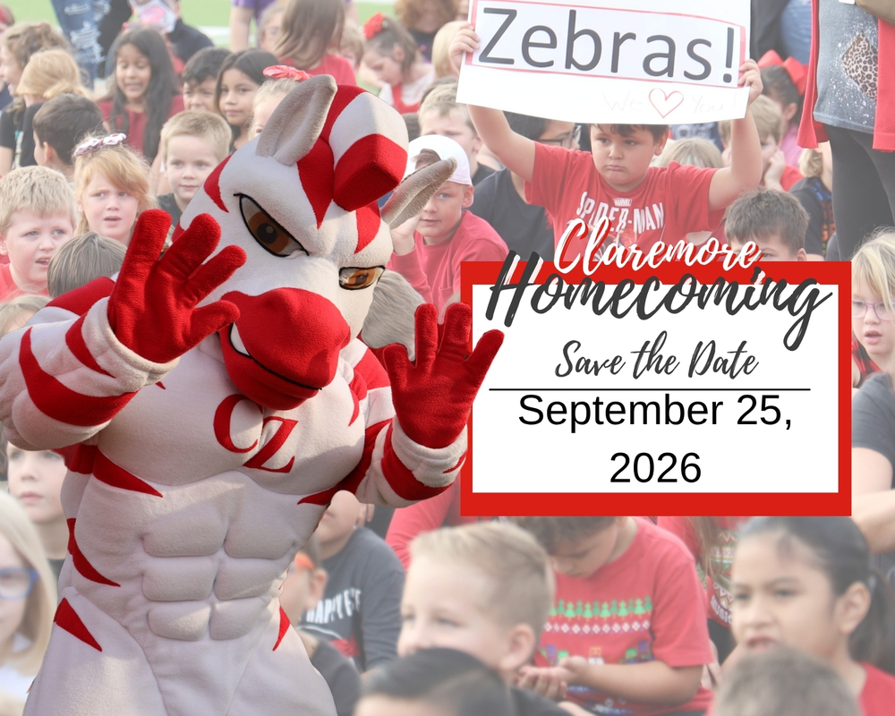 zebra mascot with kids behind him