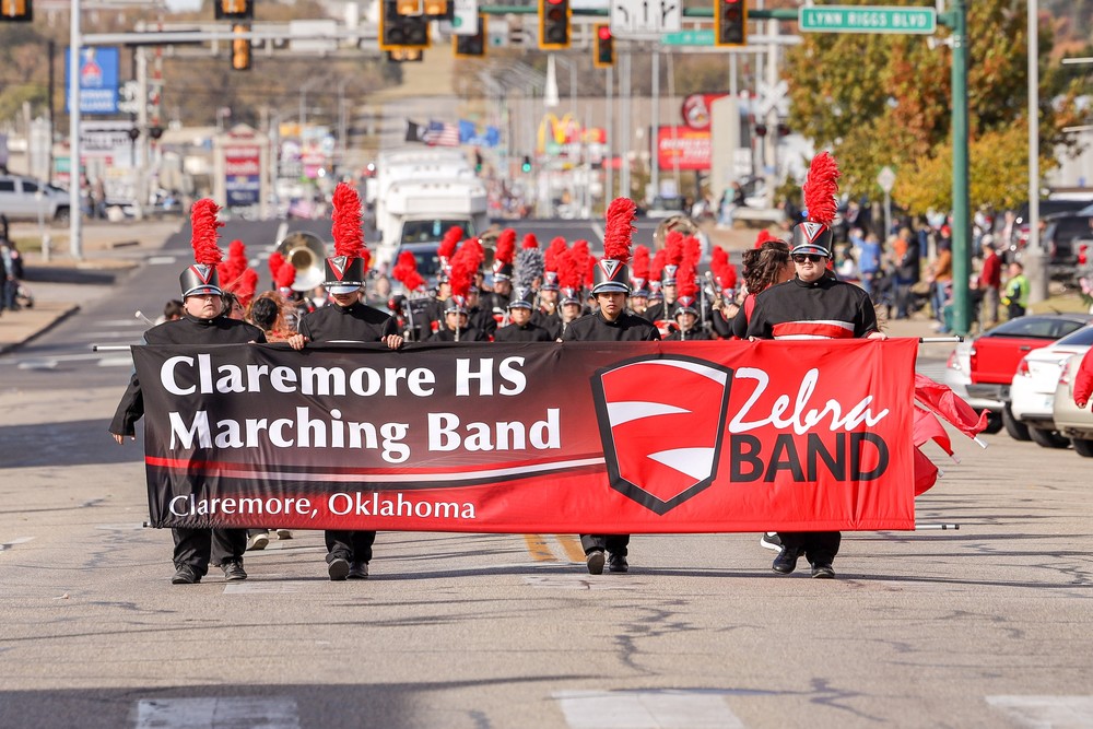 marching band in parade