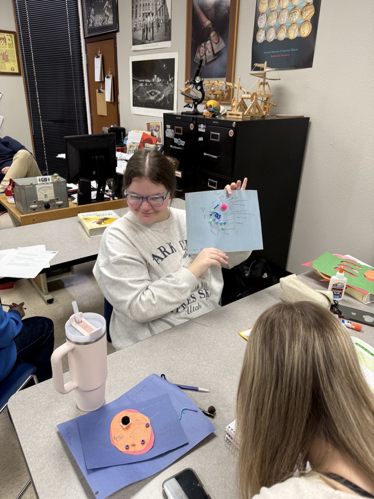 Students working on cell project