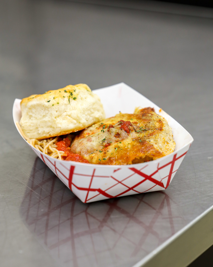 Chicken Parmesan on plate