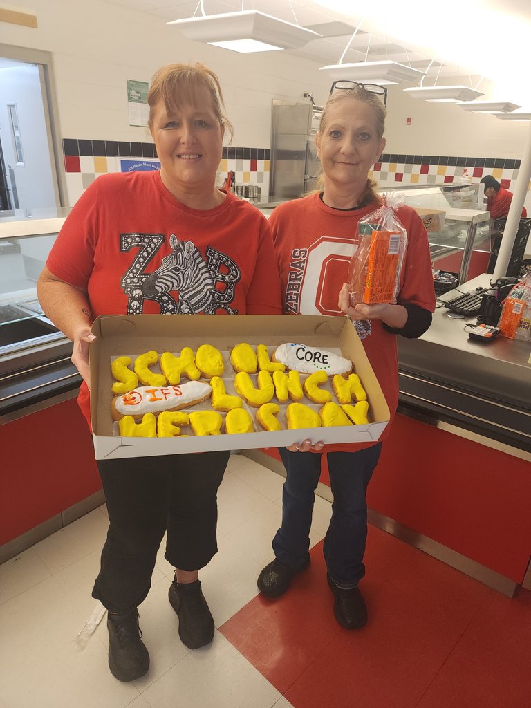 Zebra Nutrition Staff Celebrating School Lunch Hero Day