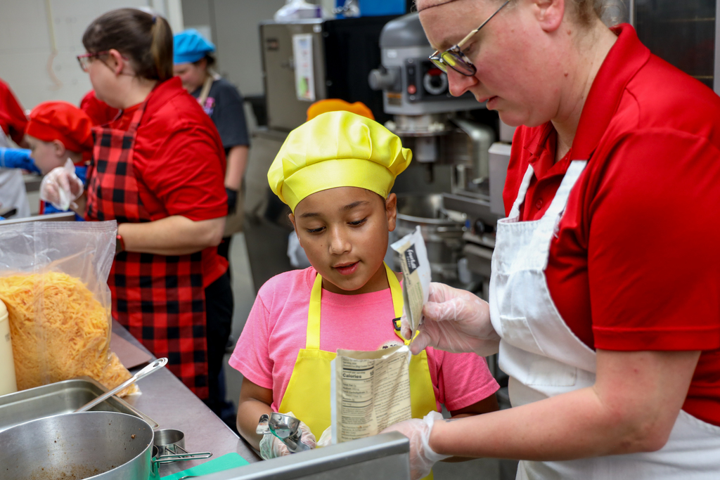 Junior Chef working with their Sous Chef