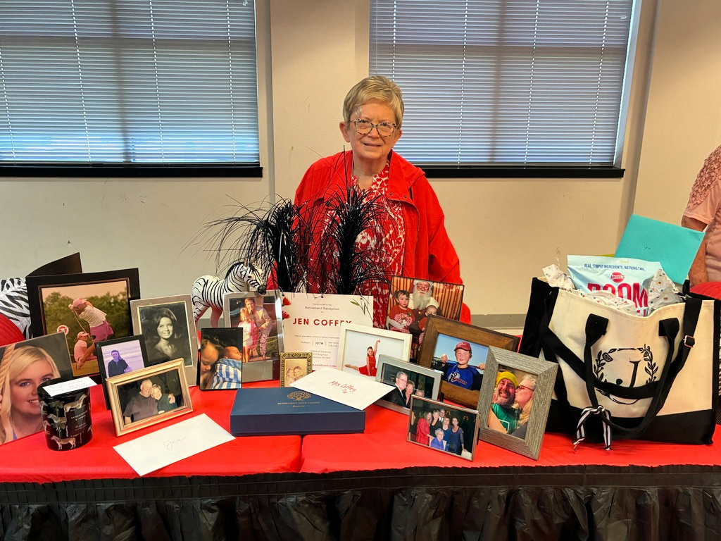Ms. Coffey celebrating her retirement