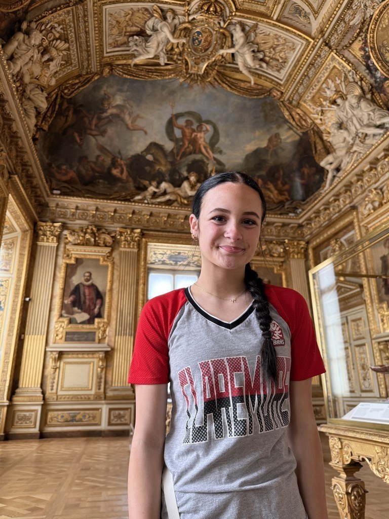 CPS Student visiting historical landmarks in Europe.