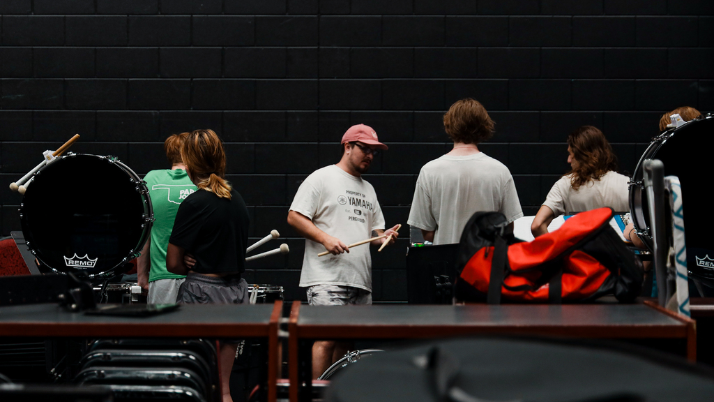Group shot of students at Percussion Camp