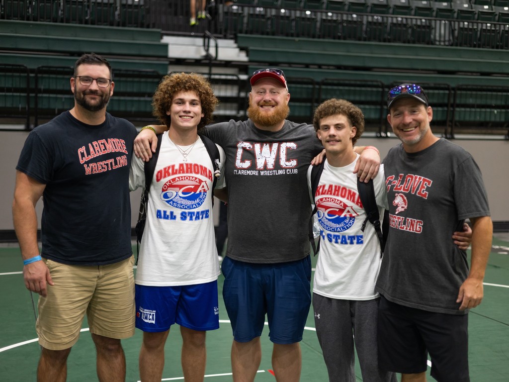 wrestlers and coaches