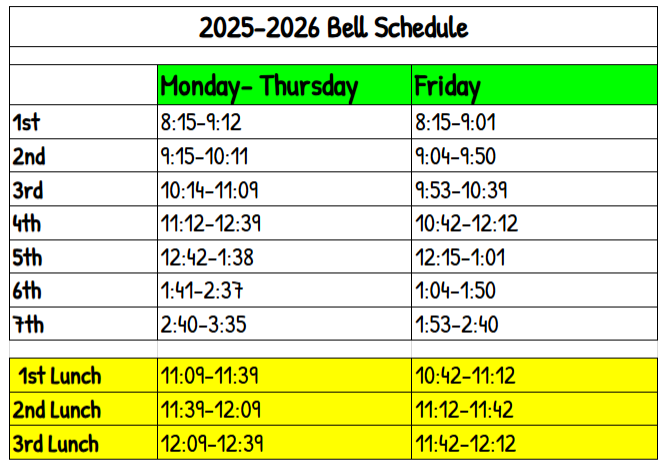 BELL SCHEDULE