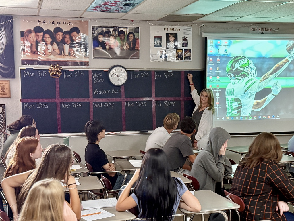 Students first day back in class.