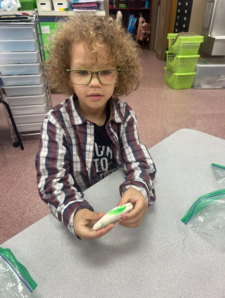 student playing with magic play-doh