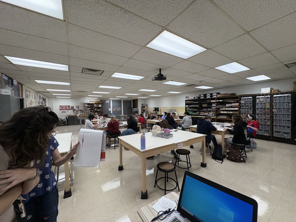 A happy classroom during their first open studio!