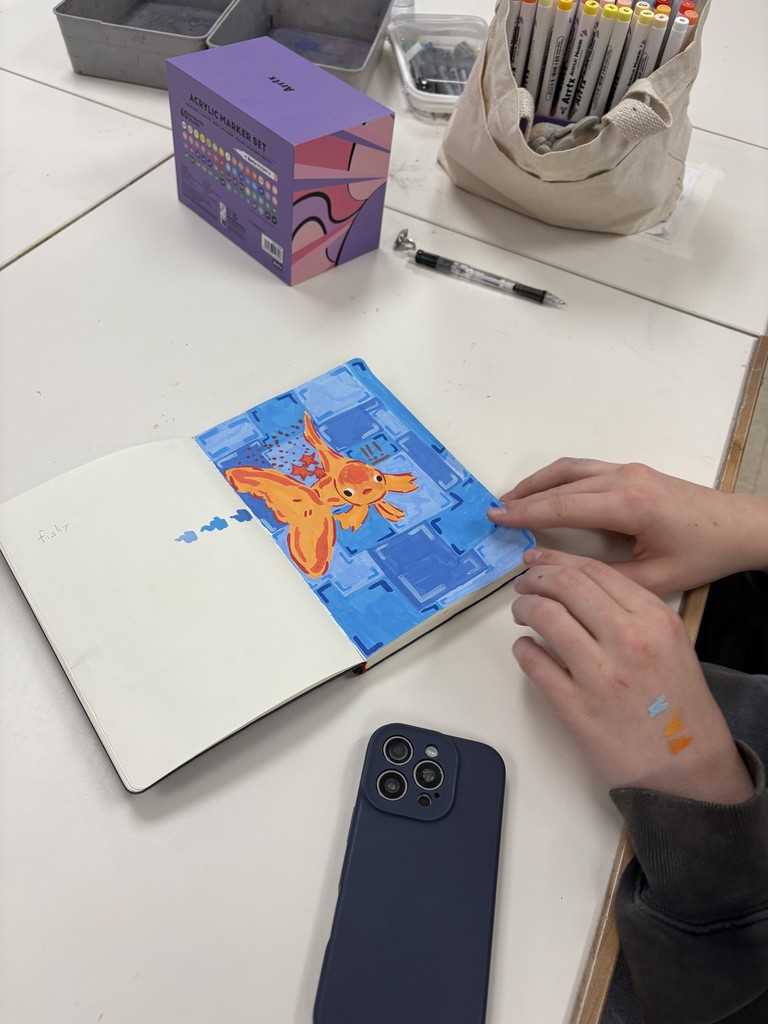Art work of a fish from one of our talented students
