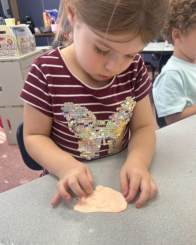 kids with play doh