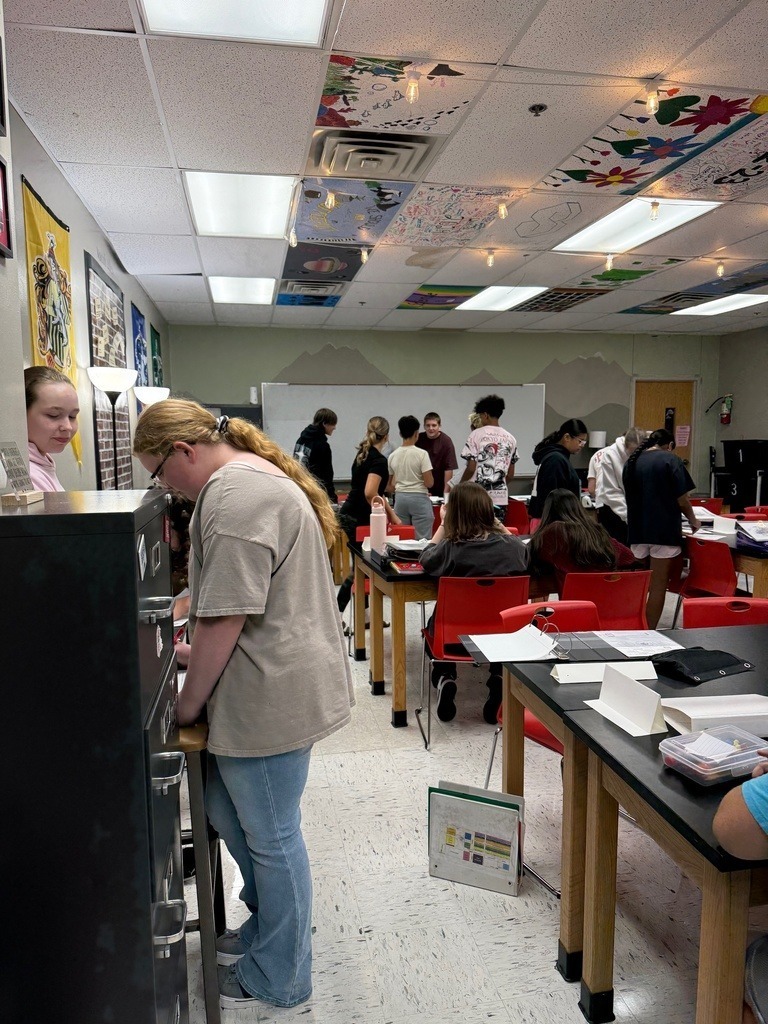 students working