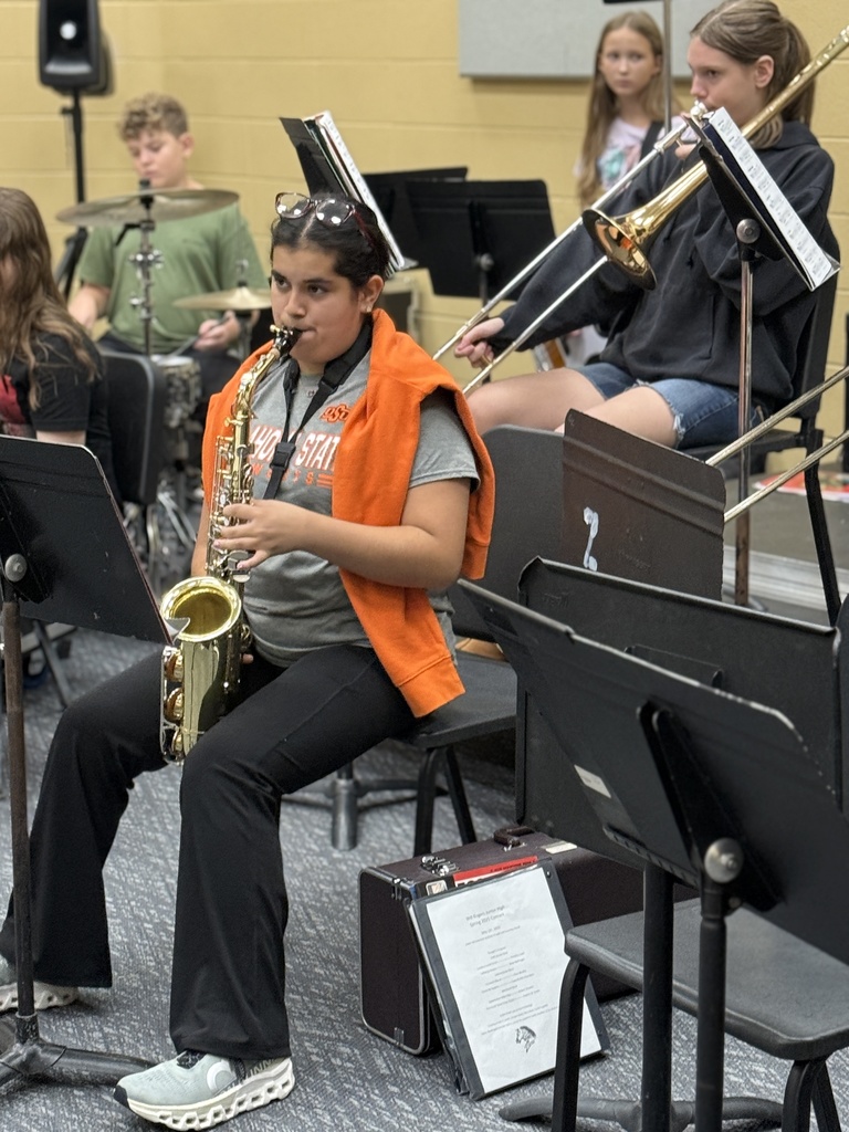 Students practicing in the jazz room