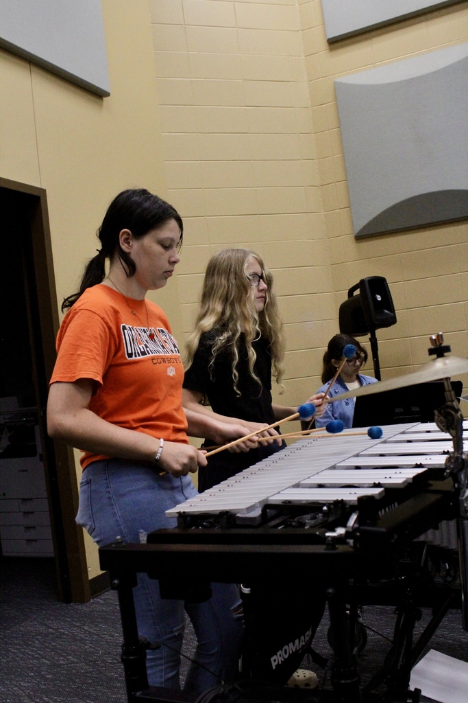 Students playing in the jazz band