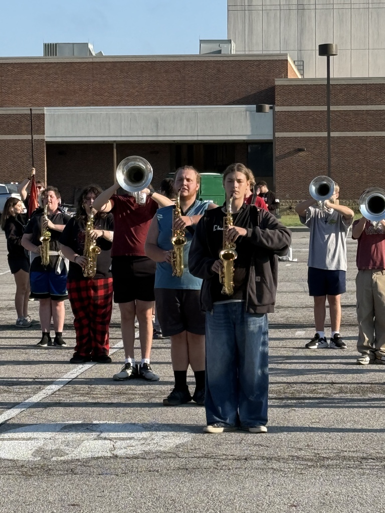 Students warming up