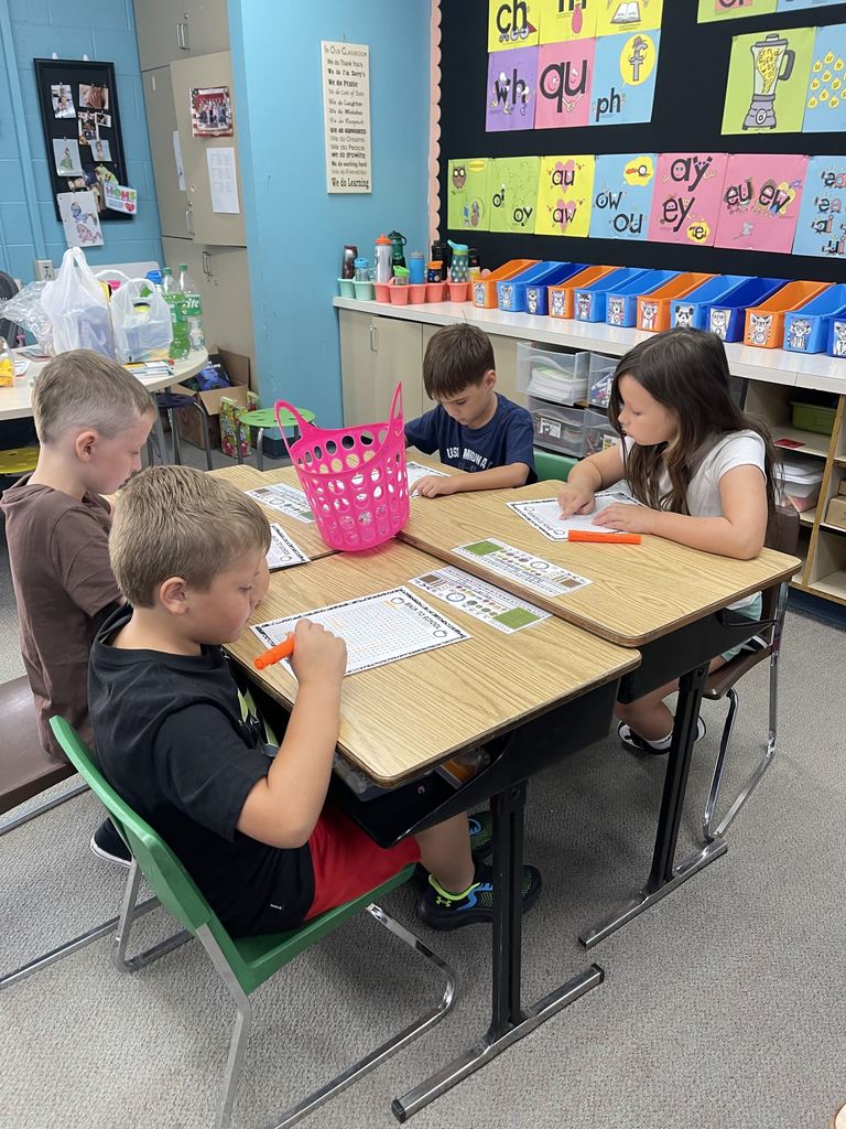 Students doing work