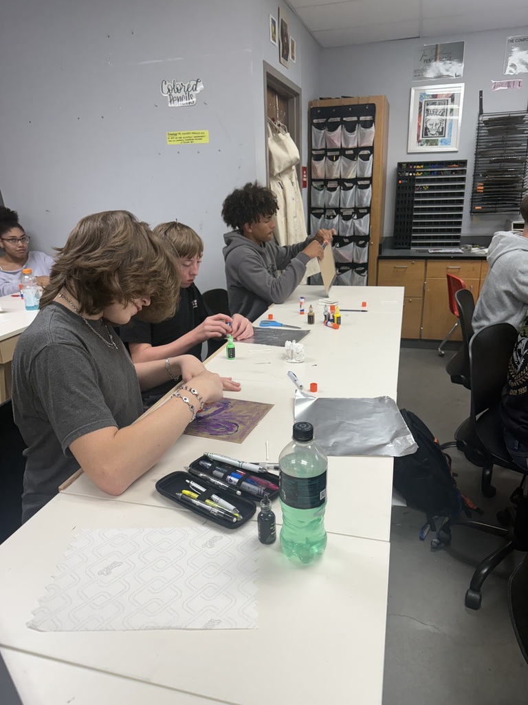 ✨ Our art students have been letting their creativity shine—literally! ✨ This week, they explored a unique technique using puffy paint and aluminum foil to create stunning metallic effects. The results? Bold textures, shimmering details, and one-of-a-kind masterpieces that catch the light just right.