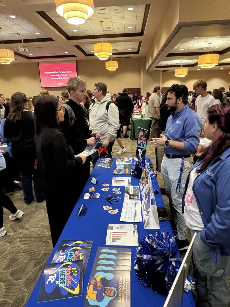 The senior class had the opportunity to attend the GPACAC Rogers County Area College Fair at RSU! π Students connected with representatives from 45 different colleges, asked great questions, and explored the opportunities each school has to offer. This event is always a highlight of the year for our seniors! β¨