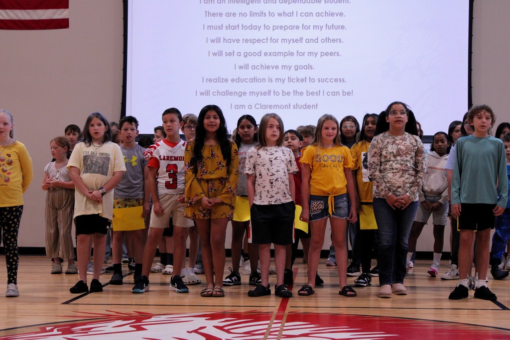 students presenting rise and shine