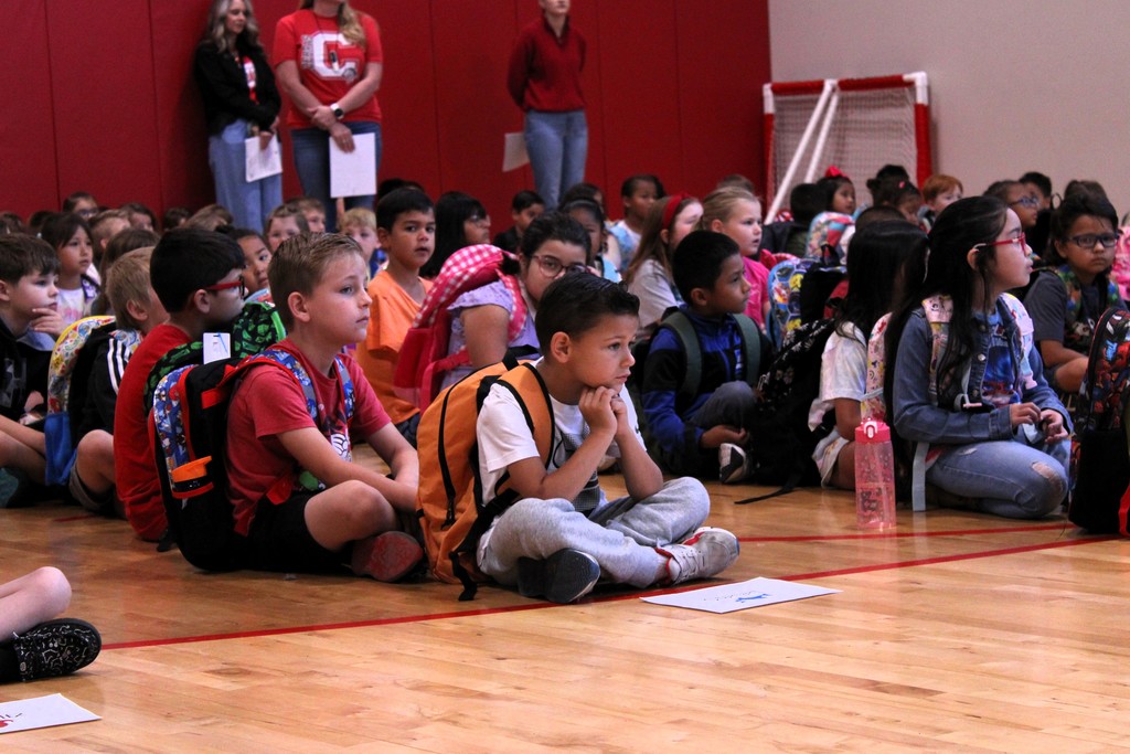 student watching fifth graders