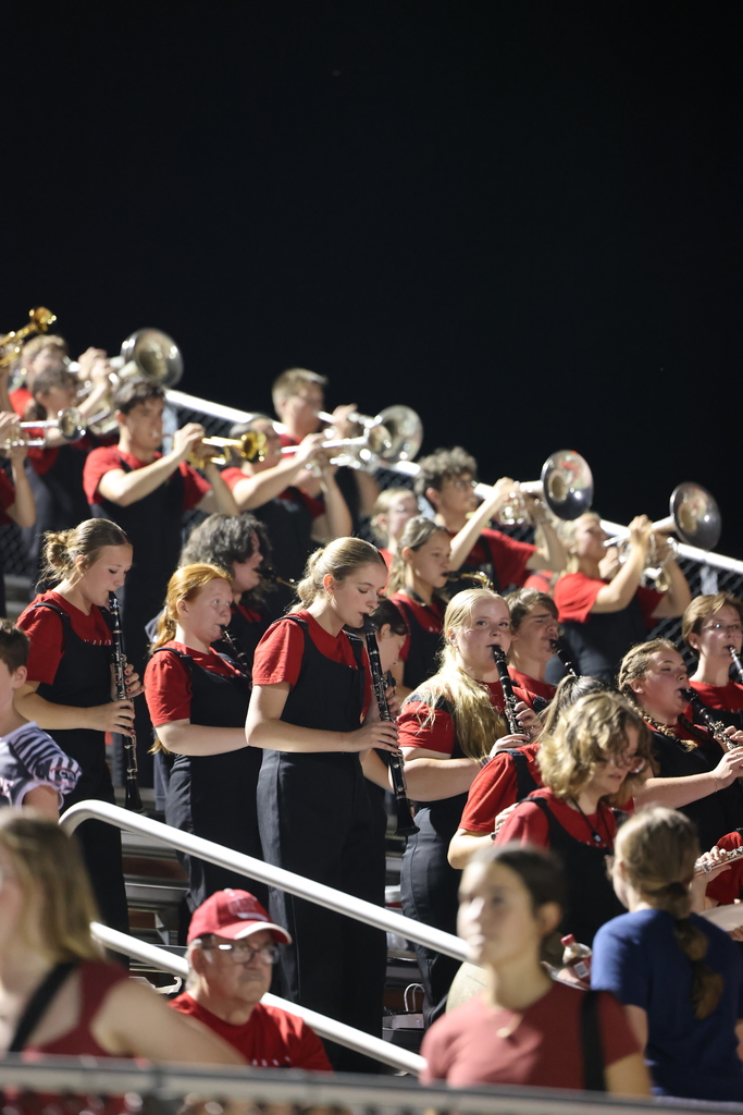 Band Performing from the stands at Football Game