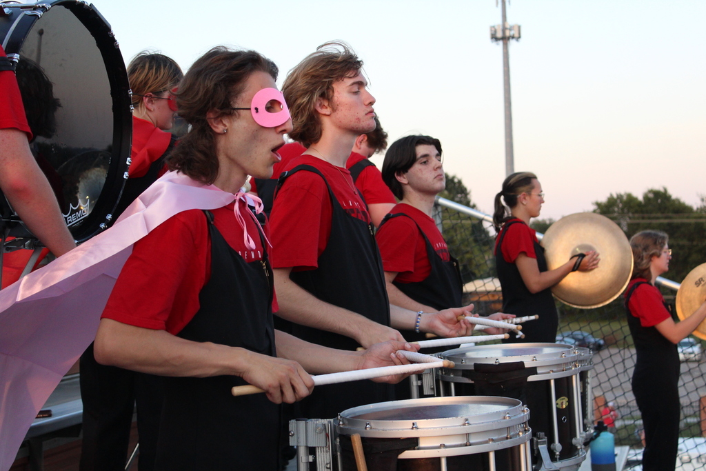 Drumline in the stands