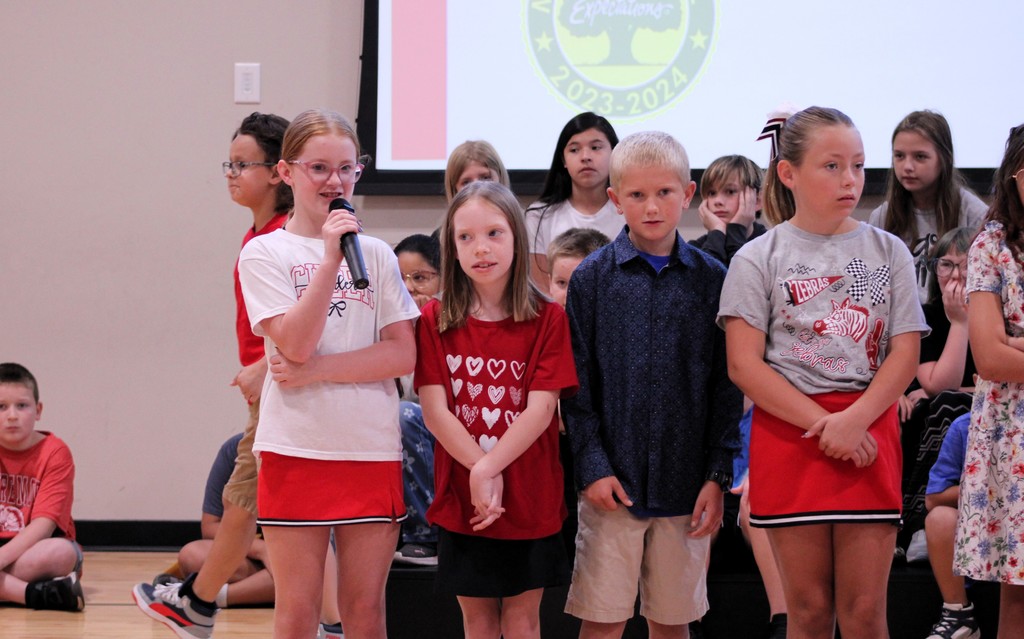 students up front speaking