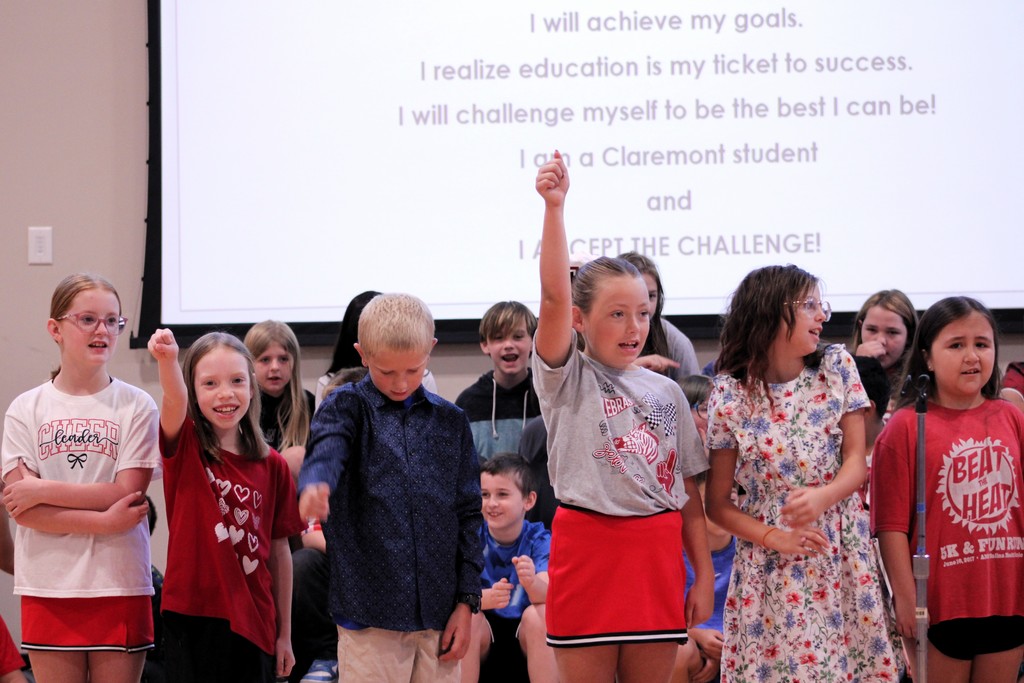 students performing the Claremont creed