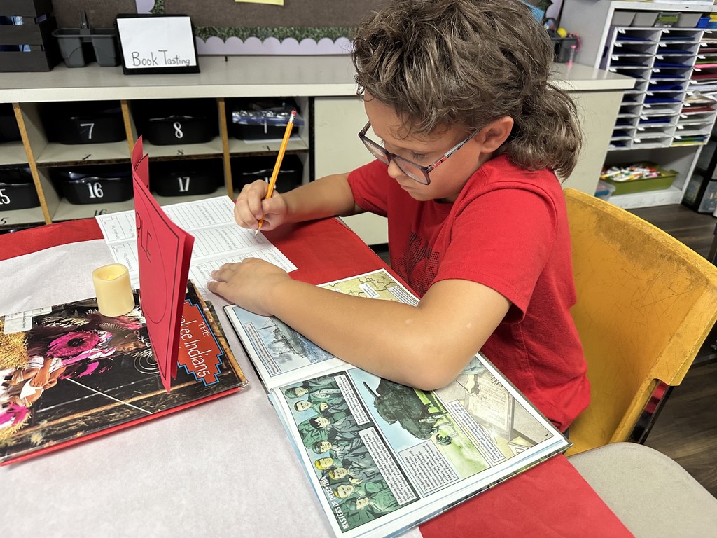 Student reading