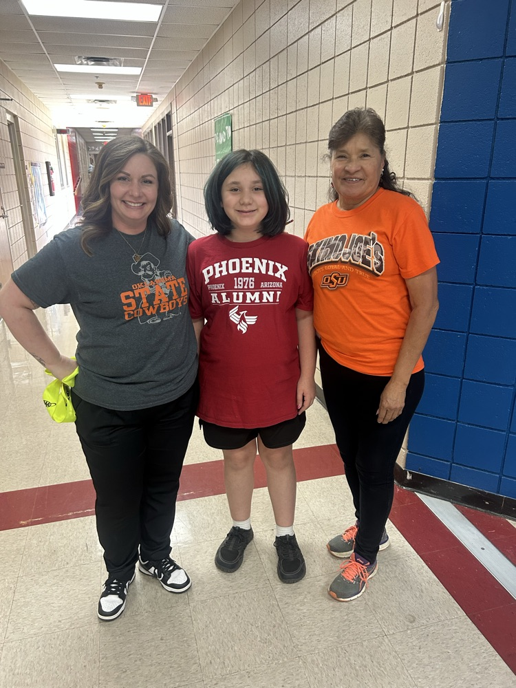 wearing favorite college gear 