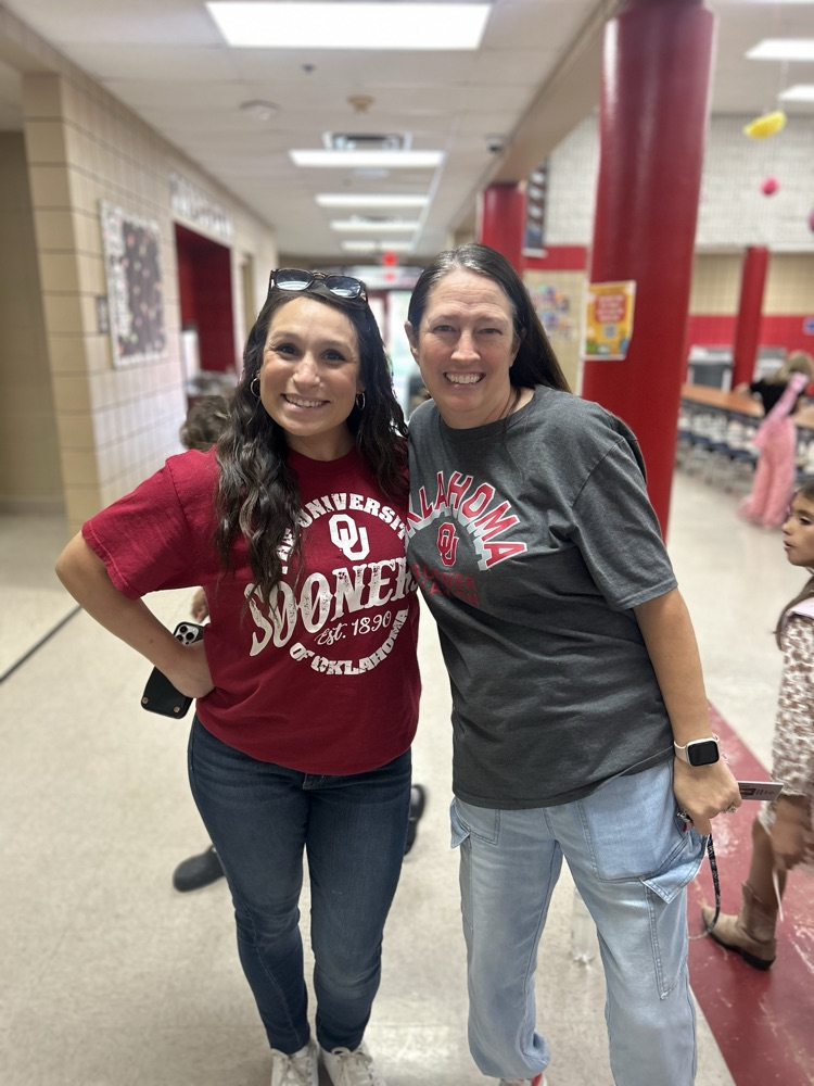 wearing favorite college gear 