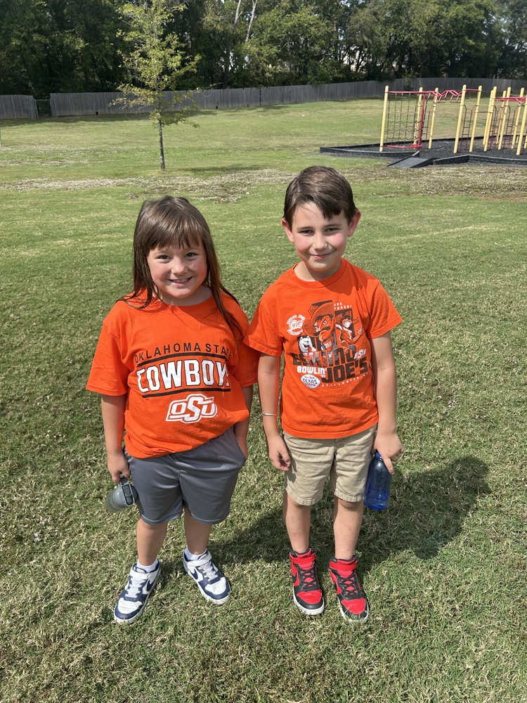 wearing favorite college gear 