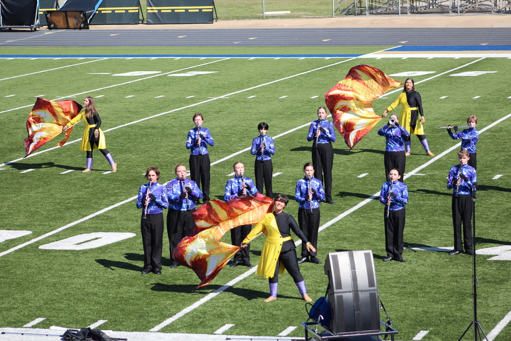 Woodwinds playing during the show