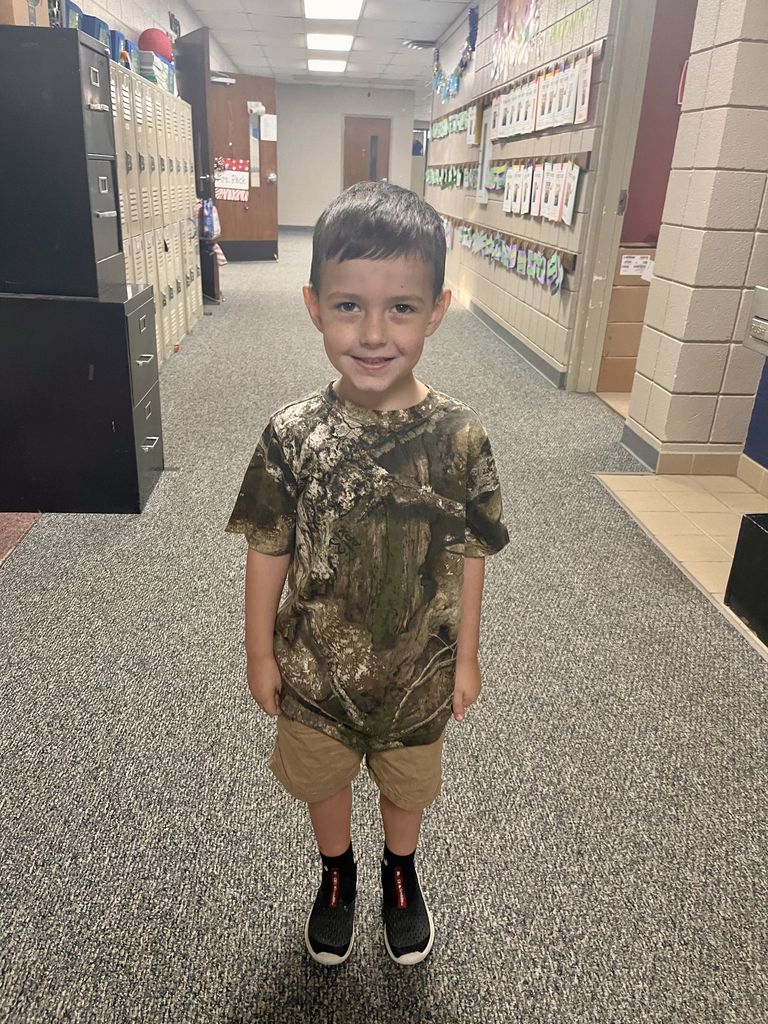 Student wearing camo
