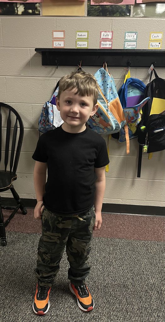 Student wearing camo